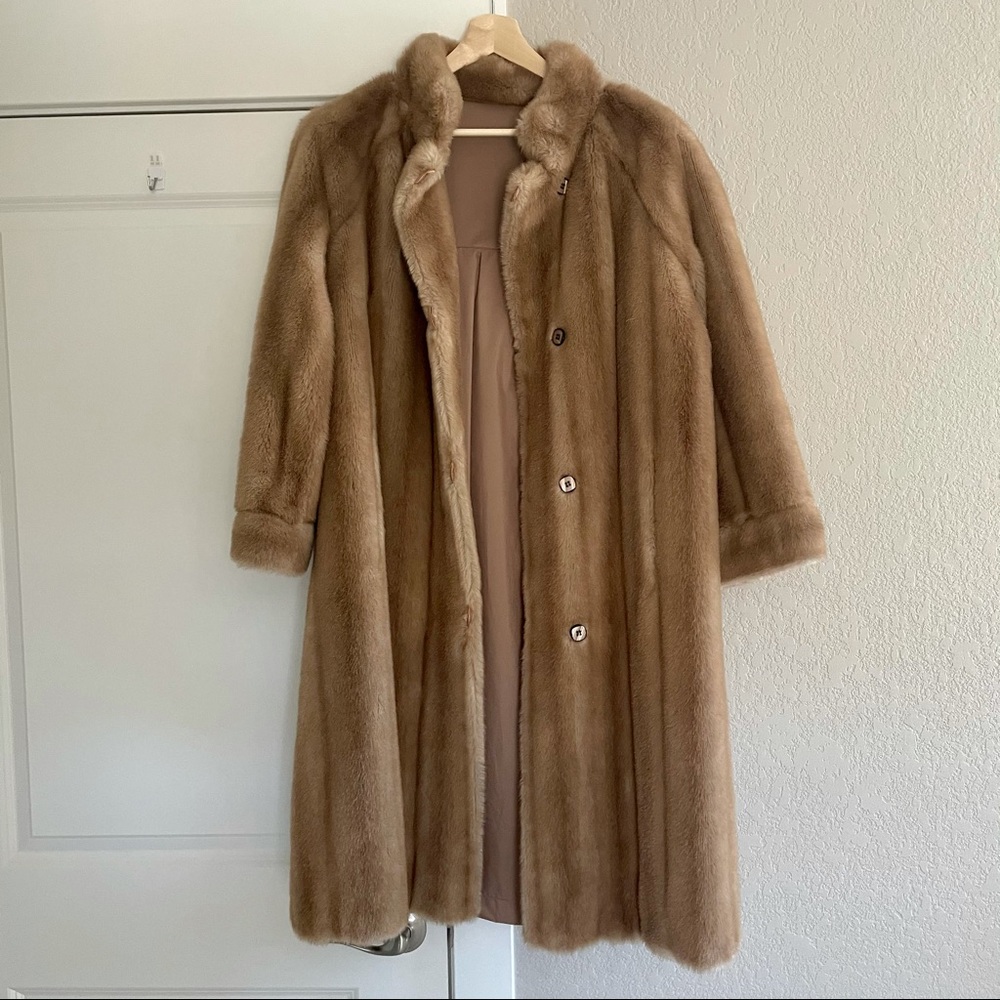 Reversible Single-breasted Faux Fur Trench Coat